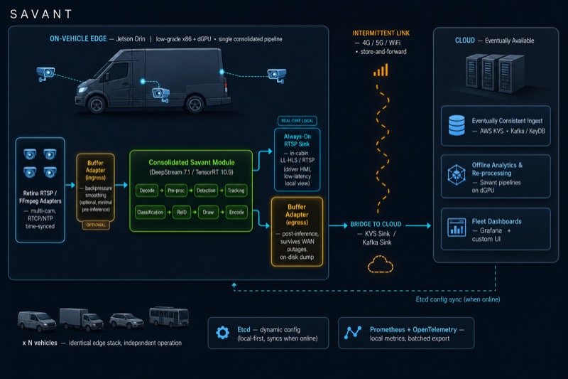 Automotive edge architecture for a vehicle fleet