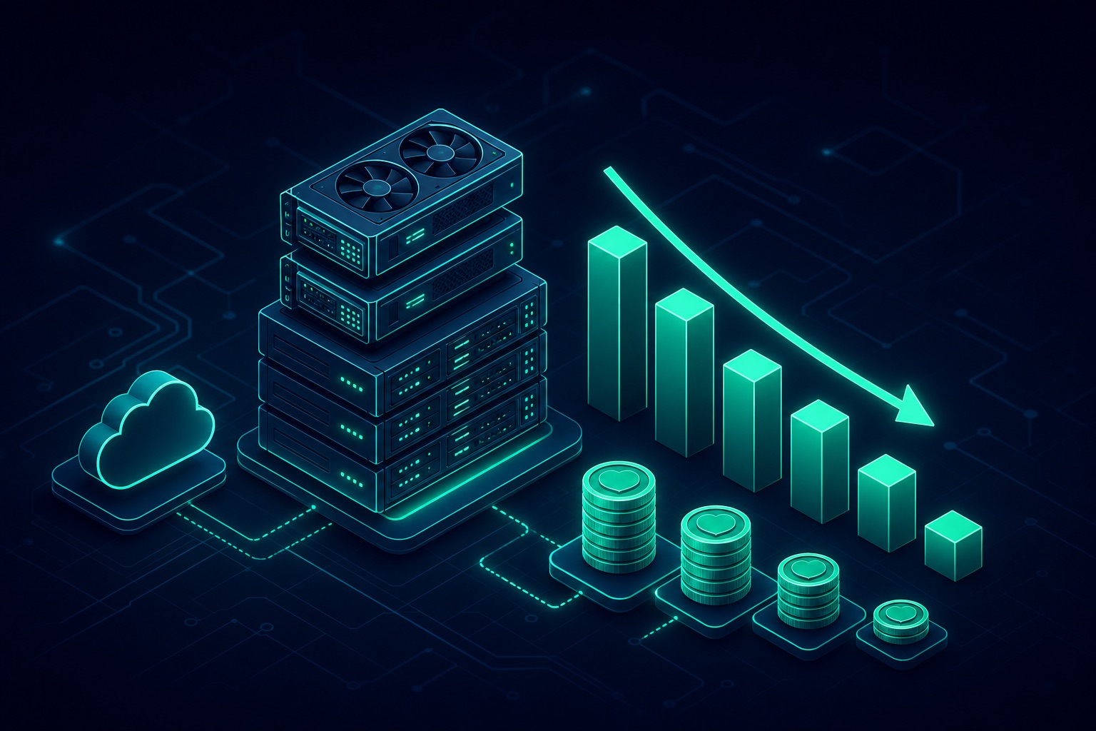 Fewer GPUs and servers with falling infrastructure cost